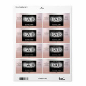 Professioneel roos goud ombre HAIR serumlabel Etiket (Full Sheet)