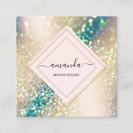 Professioneel Roos Lijst Holograaf Beauty Roos Vierkante Visitekaartje