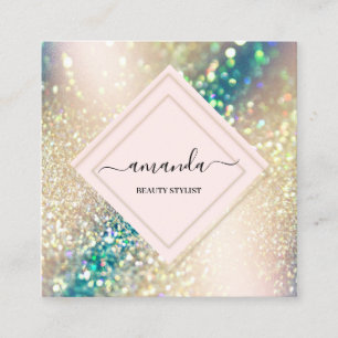 Professioneel Roos Lijst Holograaf Beauty Roos Vierkante Visitekaartje
