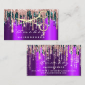 Professioneel Roos met schaar- en schaar- Visitekaartje (Voorkant / Achterkant)