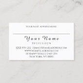 Professioneel Roos Salon Manicurist Black Visitekaartje (Achterkant)