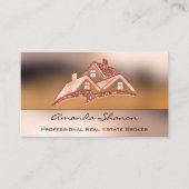 Professioneel Roos van makelaardij van makelaars i Visitekaartje (Voorkant)