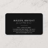 Professioneel, rots, slank design visitekaartje (Achterkant)