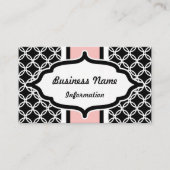 Professioneel roze en zwart Visitekaartje Afsprakenkaartje (Voorkant)