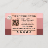 Professioneel roze foto fitnesscentrum visitekaartje (Achterkant)