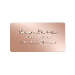Professioneel Roze Goud Retouradreslabel Etiket
