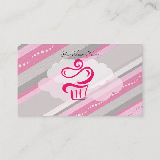 Professioneel Roze Ice Cream Visitekaartje (Achterkant)