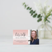 Professioneel roze metaal visitekaartje (Staand voorkant)