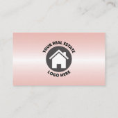 Professioneel roze metaal visitekaartje (Achterkant)