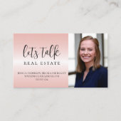 Professioneel roze metaal visitekaartje (Voorkant)