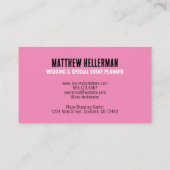 Professioneel Roze Minimalistisch Modern Monogram Visitekaartje (Achterkant)