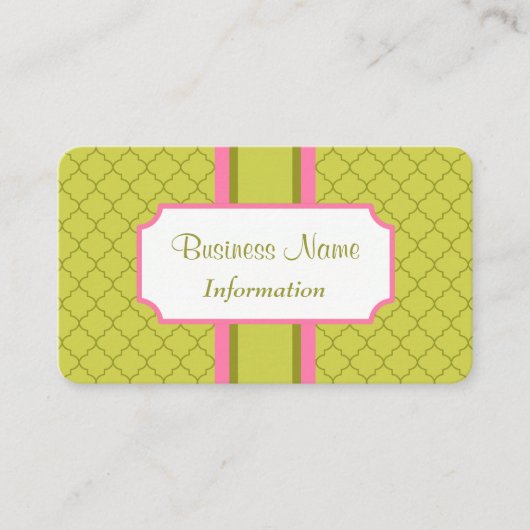 Professioneel Roze Olijf Visitekaartje (Voorkant)