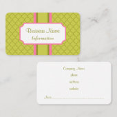 Professioneel Roze Olijf Visitekaartje (Voorkant / Achterkant)