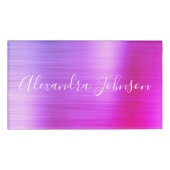 Professioneel roze - Paarse Folie Modern Naambadge (Voorkant)
