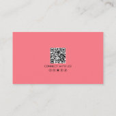 Professioneel Roze QR-code Foto Uw Logo Visitekaartje (Achterkant)