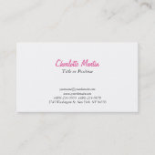 Professioneel roze wit manager consultant visitekaartje (Voorkant)