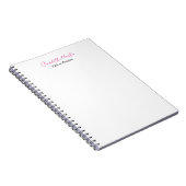 Professioneel Roze Witte Manager Consultant Hoofd Notitieboek (Rechterzijde)