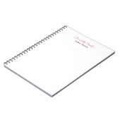 Professioneel Roze Witte Manager Consultant Hoofd Notitieboek (Linkerzijde)