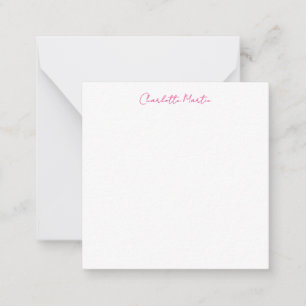 Professioneel Roze Witte Manager Consultant Hoofd Notitiekaartje