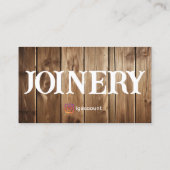 Professioneel rustiek schrijnwerk visitekaartje (Achterkant)