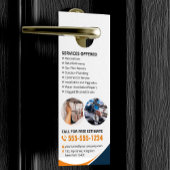 Professioneel sanitair reparatie loodgieter blauw  deurhanger