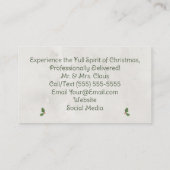 Professioneel Santa Visitekaartje Grote Mr&Mrs Cla (Achterkant)