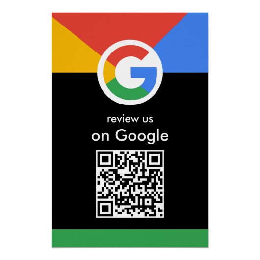 Professioneel scannen om Google QR-code bedrijfsbe Perfect Poster (Voorkant)