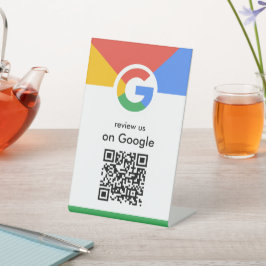 Professioneel scannen om Google QR-code bedrijfsbe Reclamebord Met Voetstuk