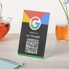 Professioneel scannen om Google QR-code bedrijfsbe Reclamebord Met Voetstuk
