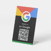 Professioneel scannen om Google QR-code bedrijfsbe Reclamebord Met Voetstuk (Voorkant)