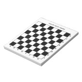 Professioneel schaakbord met cijfers en letters notitieblok (Linkerzijde)