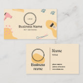 Professioneel schattig grooming visitekaartje (Voorkant / Achterkant)