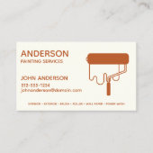 Professioneel Schilderen Donker Sinaasappel Custom Visitekaartje (Voorkant)