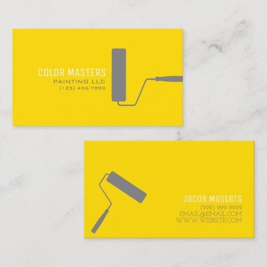 Professioneel schilderen, Visitekaartje schilderen (Voorkant / Achterkant)