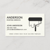 Professioneel Schilderen Zwart Noir Custom Visitekaartje (Voorkant)