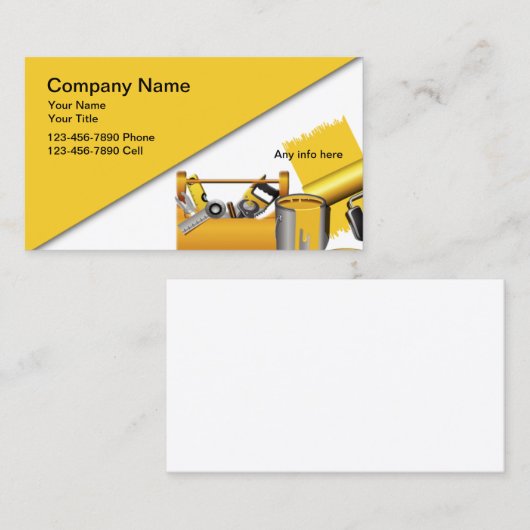 Professioneel schilderontwerp visitekaartje (Voorkant / Achterkant)