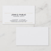 Professioneel schoon design gouden strepen modern visitekaartje (Voorkant / Achterkant)