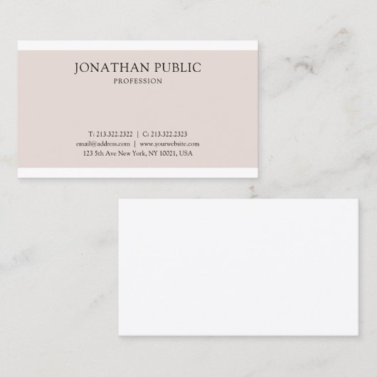 Professioneel, schoon grafisch ontwerp elegant des visitekaartje (Voorkant / Achterkant)