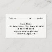 Professioneel & schoon, met driehoekige rand afsprakenkaartje (Achterkant)