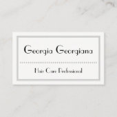 Professioneel & schoon, met driehoekige rand afsprakenkaartje (Voorkant)