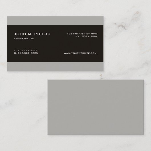 Professioneel schoon trending creatief modern ontw visitekaartje (Voorkant / Achterkant)