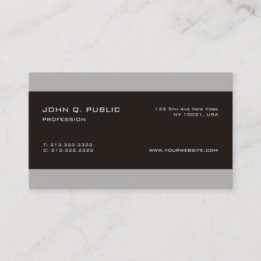 Professioneel schoon trending creatief modern ontw visitekaartje (Voorkant)
