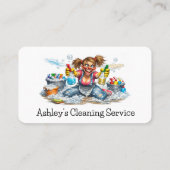 Professioneel Schoonmaakservice Ontwerp Visitekaartje (Achterkant)