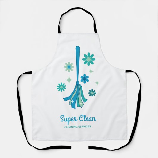 Professioneel schoonmaken Retro Broom Sparkle Schort (Voorkant)