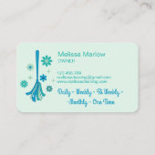 Professioneel schoonmaken Retro Broom Sparkle Visitekaartje (Achterkant)