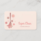 Professioneel schoonmaken Retro Broom Sparkle Visitekaartje (Voorkant)