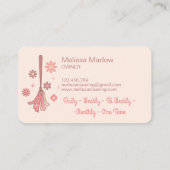 Professioneel schoonmaken Retro Broom Sparkle Visitekaartje (Achterkant)