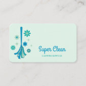 Professioneel schoonmaken Retro Broom Sparkle Visitekaartje (Voorkant)