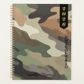 Professioneel Schrift op Elegant Camouflagepatroon Planner (Voorkant)