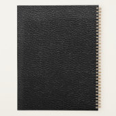 Professioneel Schrift op Zwarte Leren Patroon Planner (Achterkant)